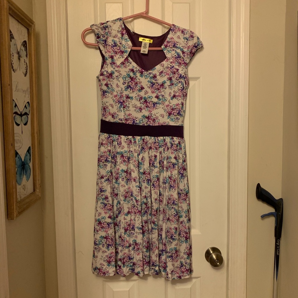 Yellow star, Modcloth, S, floral dress, NWOT
